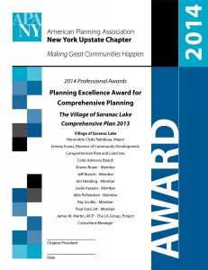 APA NYU Award Certificate